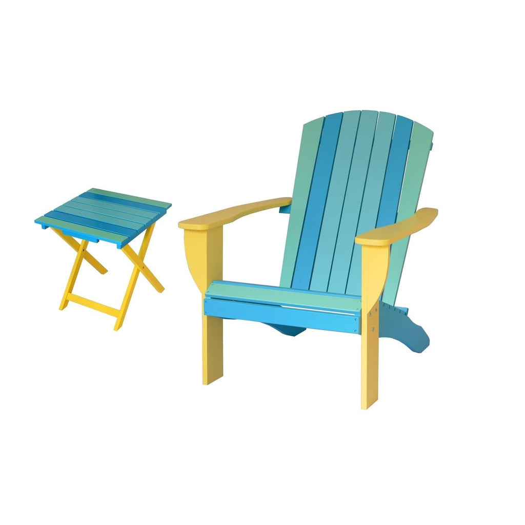 Solid Cedar Adirondack Chair & Table Set X133813