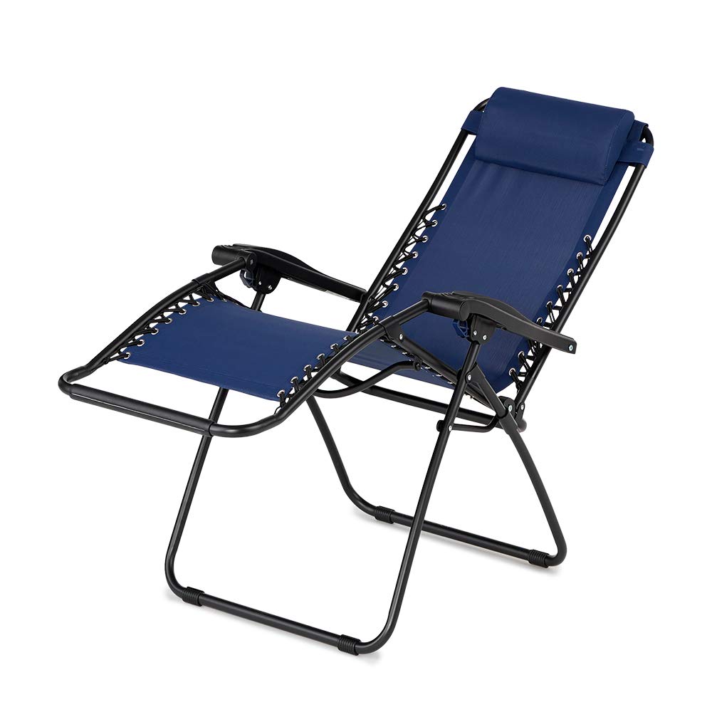 Blue 2 Pack Zero Gravity Folding Recliner Lounge Chair M8511