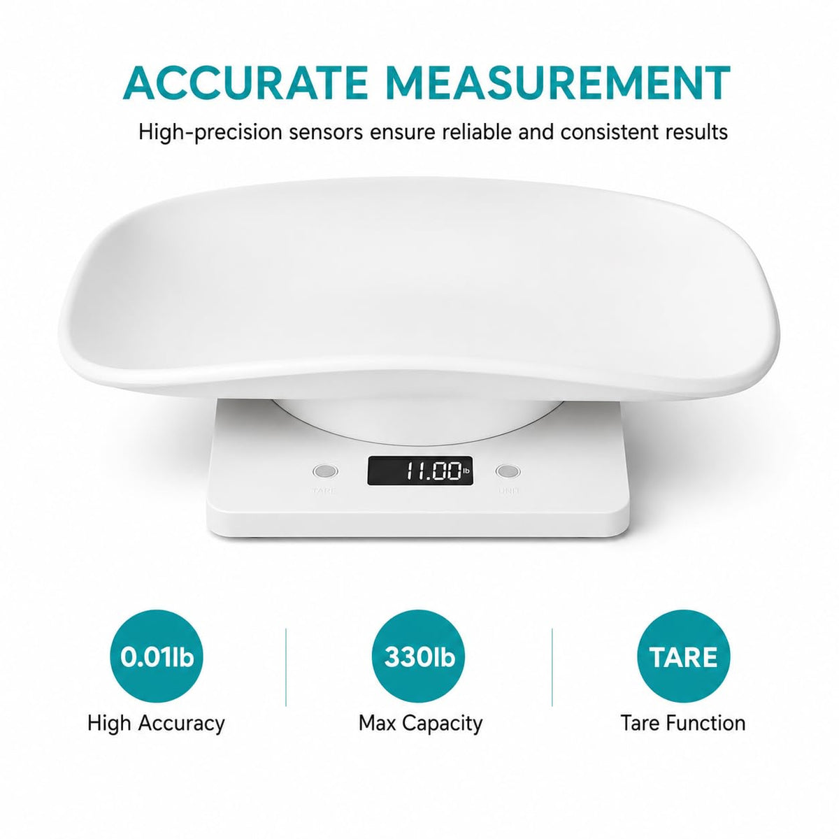 Digital Pet Scale with Removable Tray & Tape Measure V1227