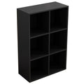 Black 6-Cube Storage Shelf Bookcase Z666