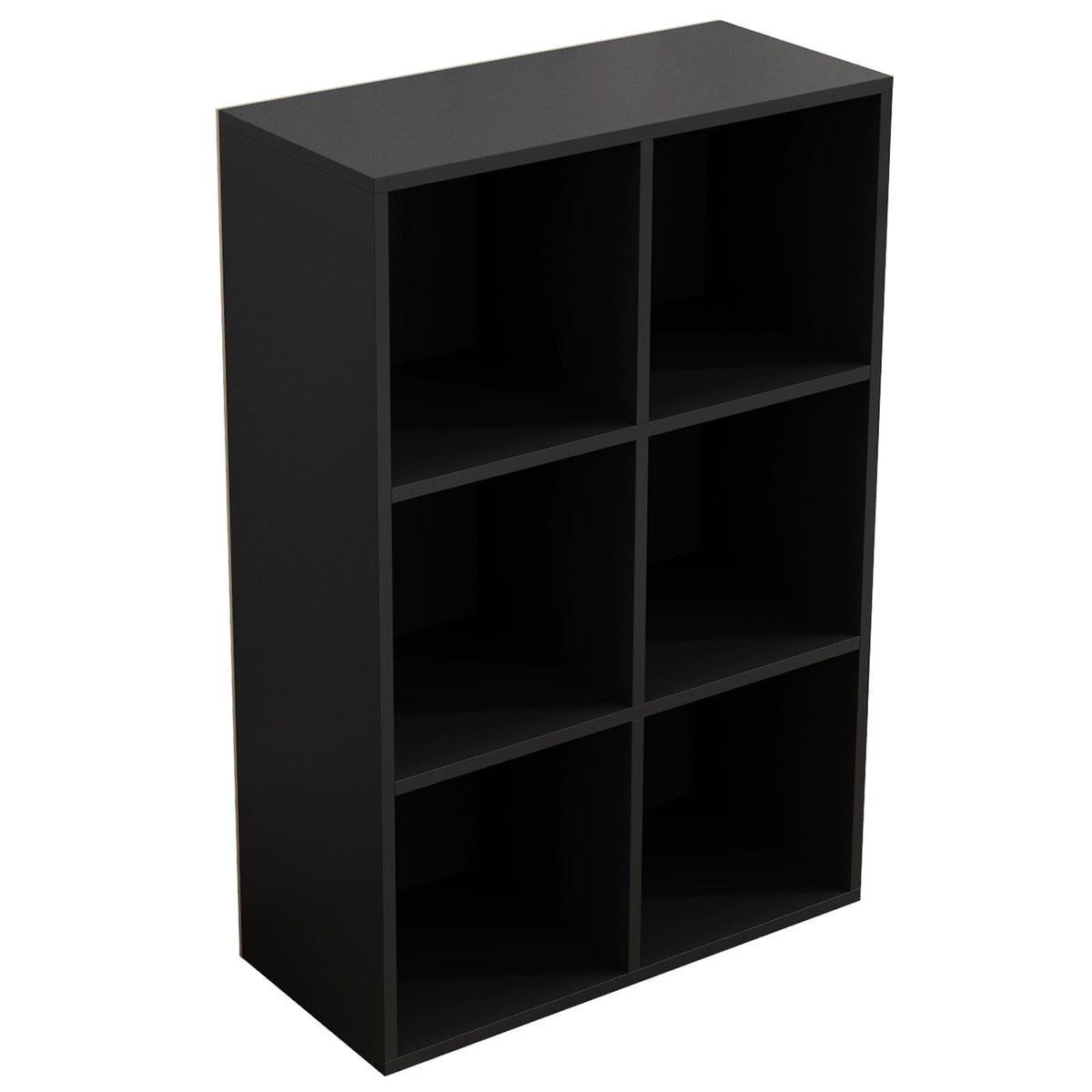 Black 6-Cube Storage Shelf Bookcase Z666