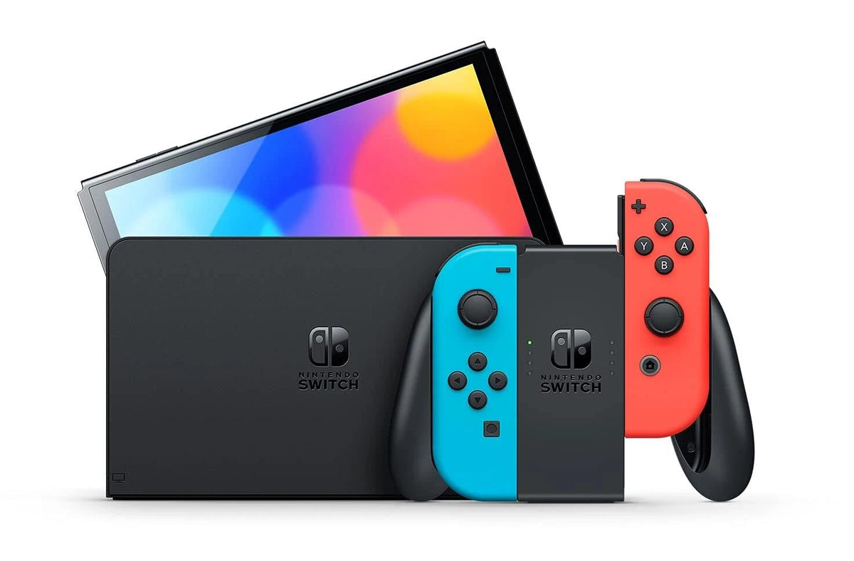 Nintendo Switch OLED Model Neon Red Neon Blue Joy-Con L540504