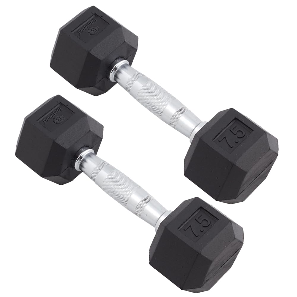 Rubber Encased Hex Dumbbell Pair G963