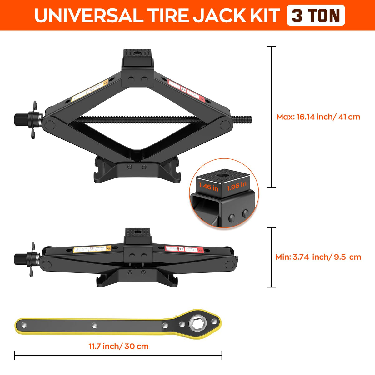 3 Ton Portable Scissor Jack I9355