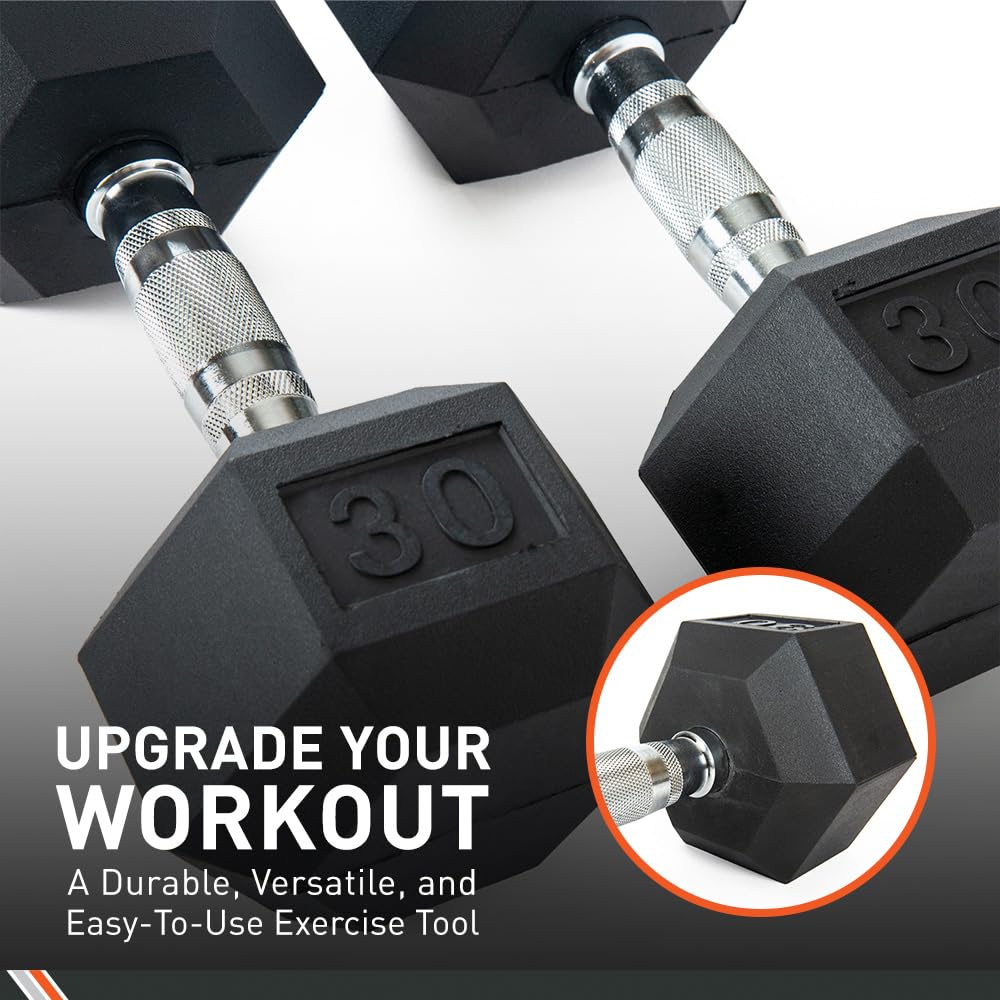 Rubber Encased Hex Dumbbell Pair G963