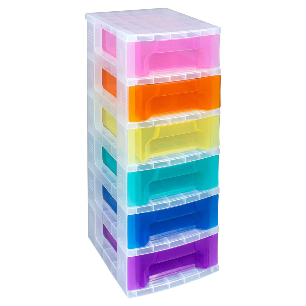6 Drawer Plastic Rolling Storage Cart M1669