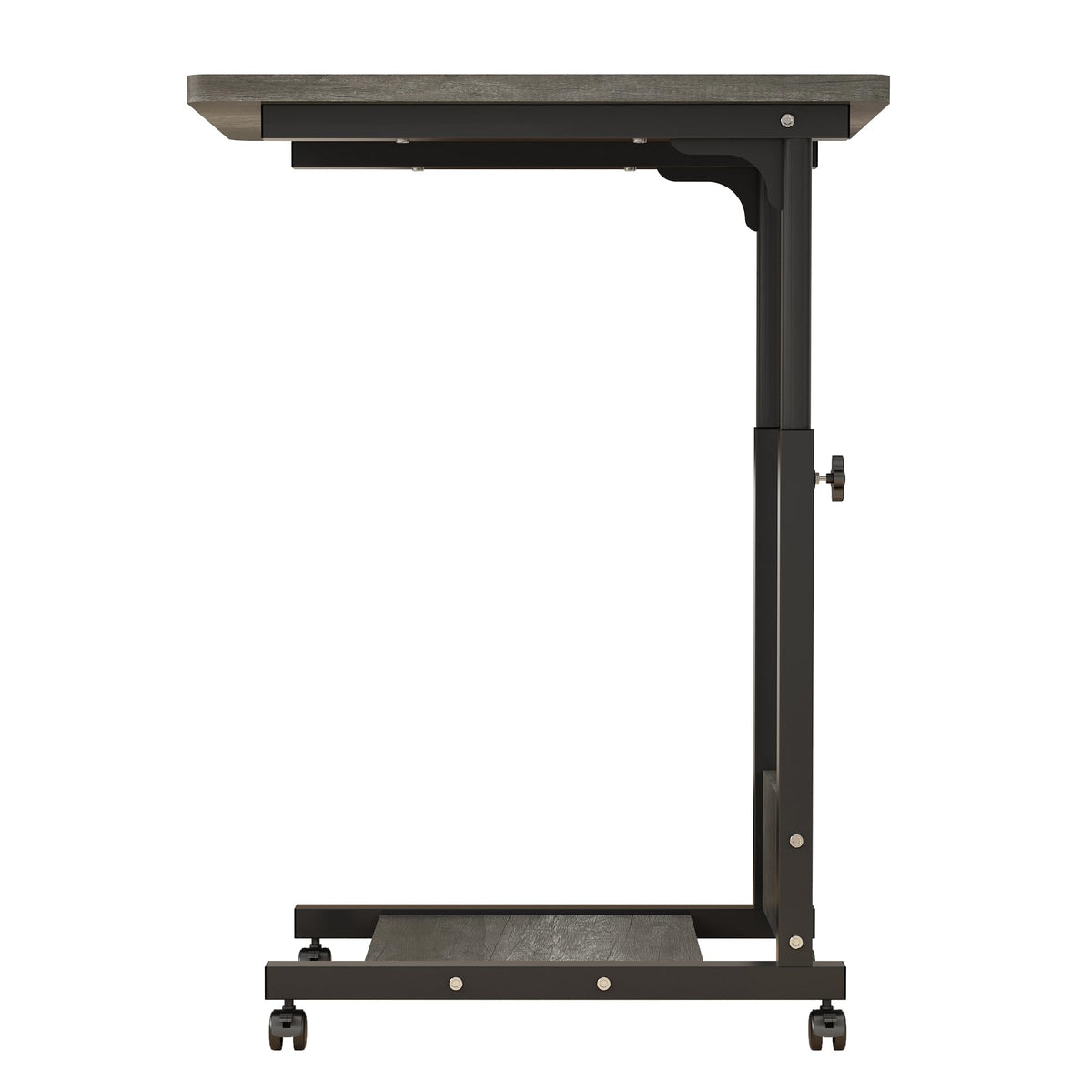 Adjustable Height C Table with Wheels and Storage F849