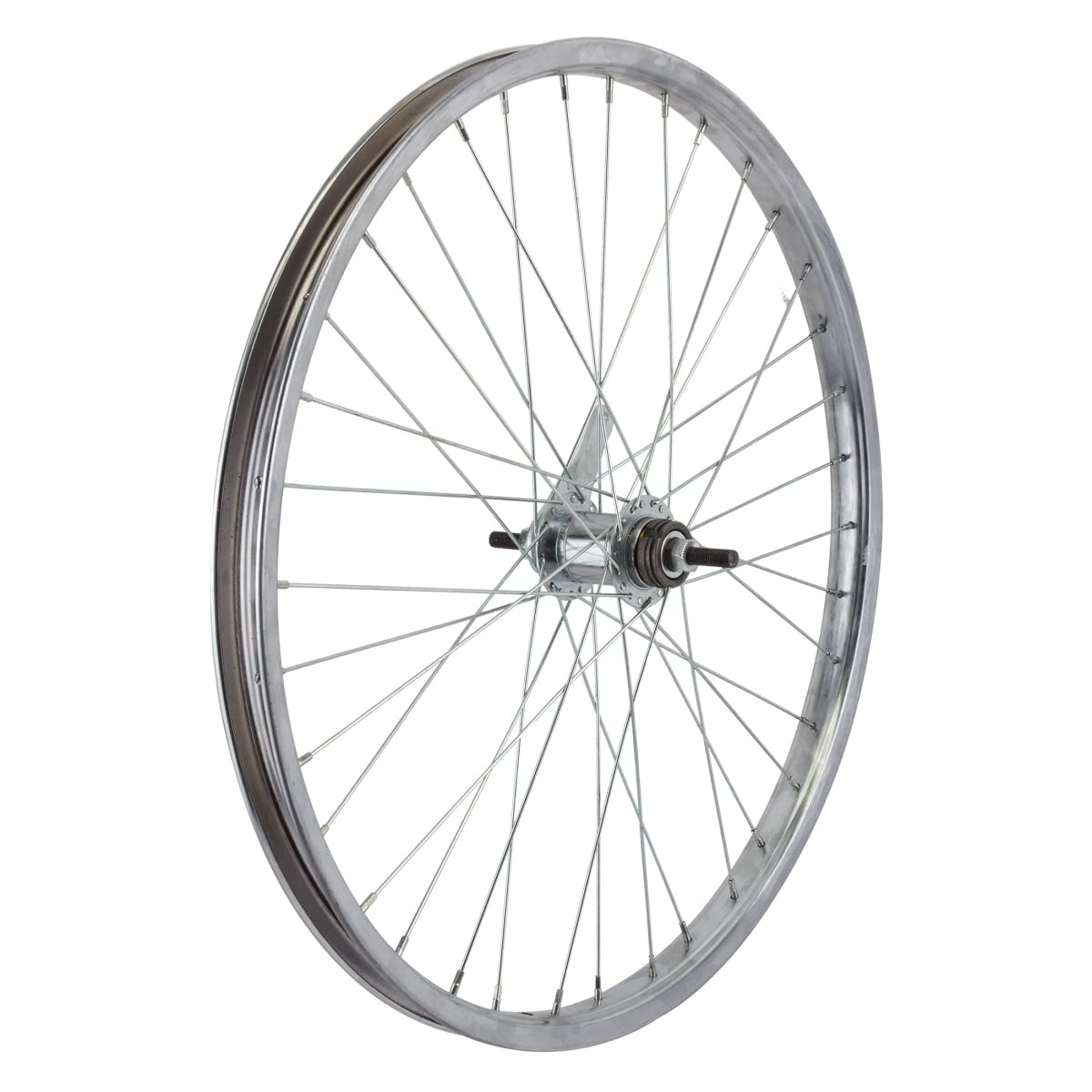Rear Bicycle Wheel with Coaster Brake, 24 x 1.75, 36H, Steel, Silver J6770