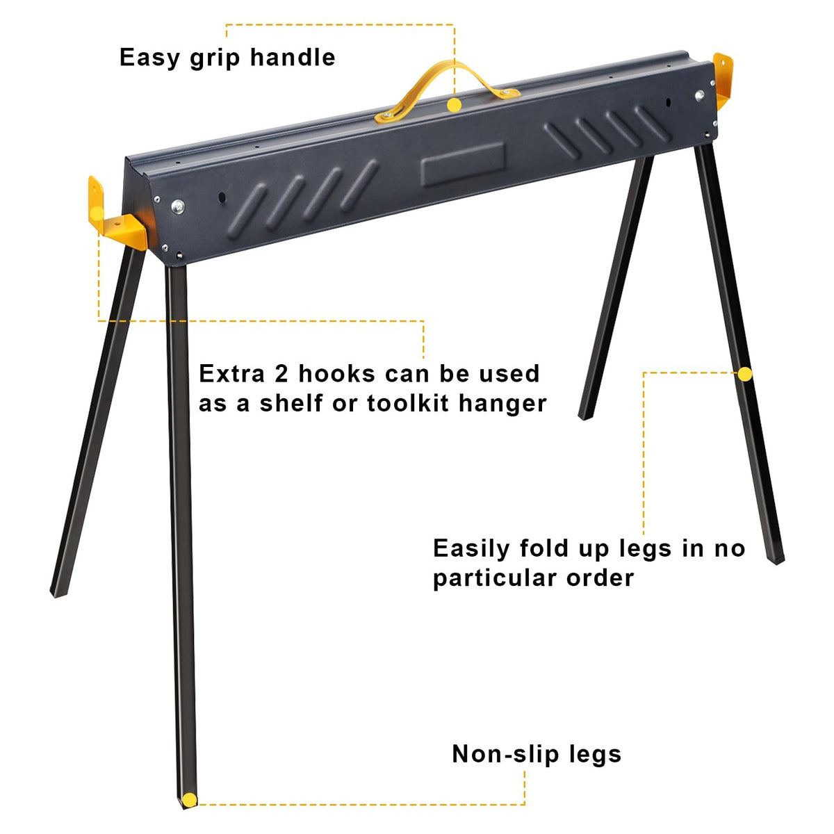 2 Pack Heavy Duty Folding Saw Horses Table T613