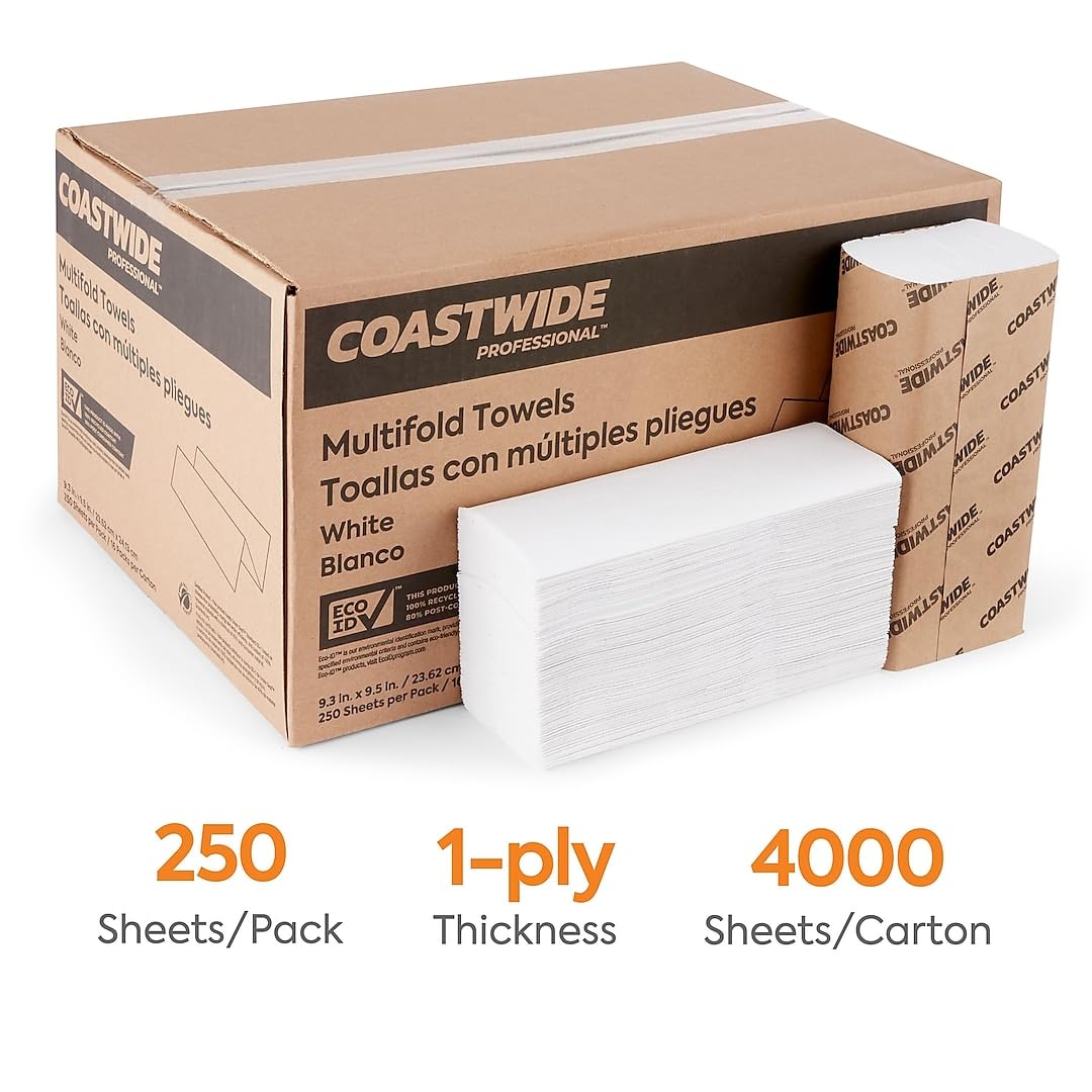 Recycled Multifold Paper Towels, 16 Packs Q645174
