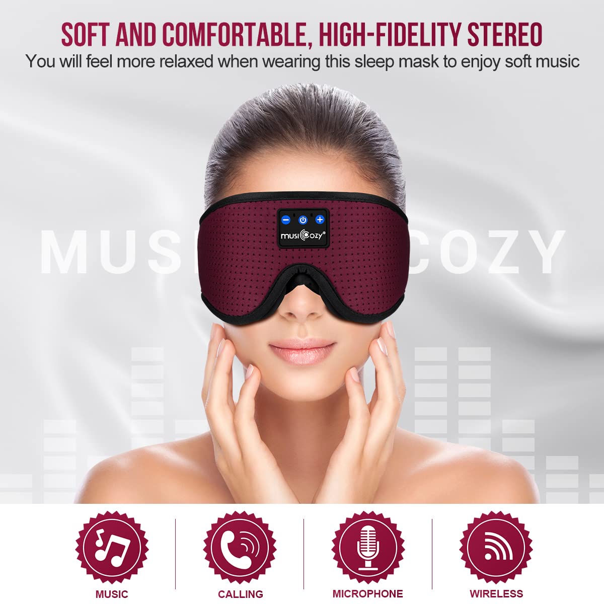 3D Bluetooth Sleep Mask Headphones Pack of 2 L703