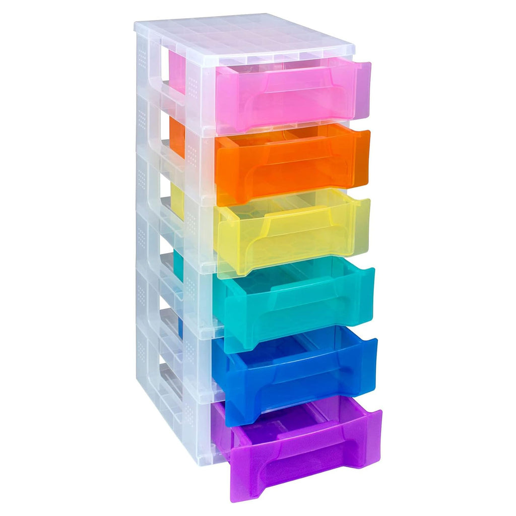 6 Drawer Plastic Rolling Storage Cart M1669