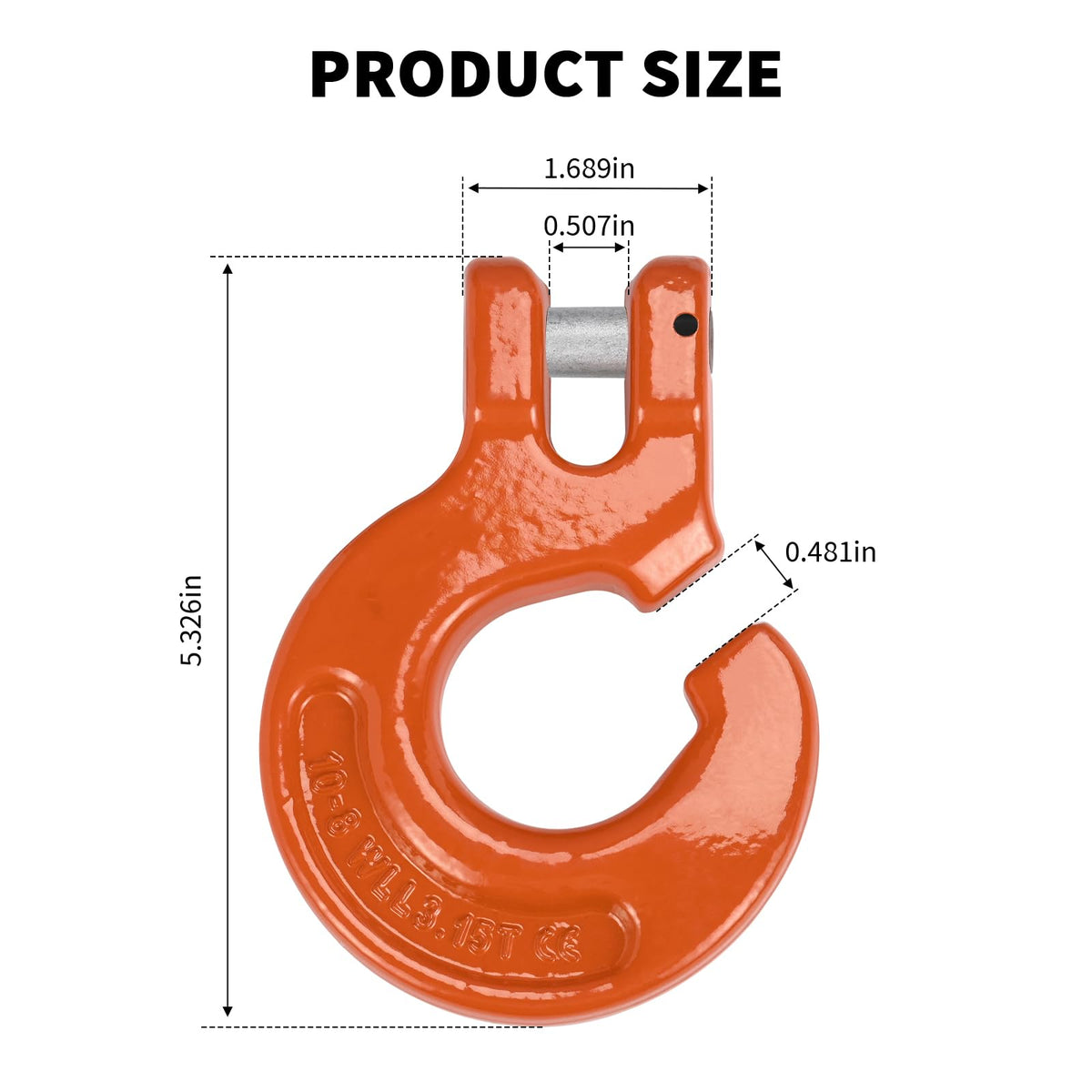 3/8" Logging Choke Chain Hooks, 3.15 Ton X801330