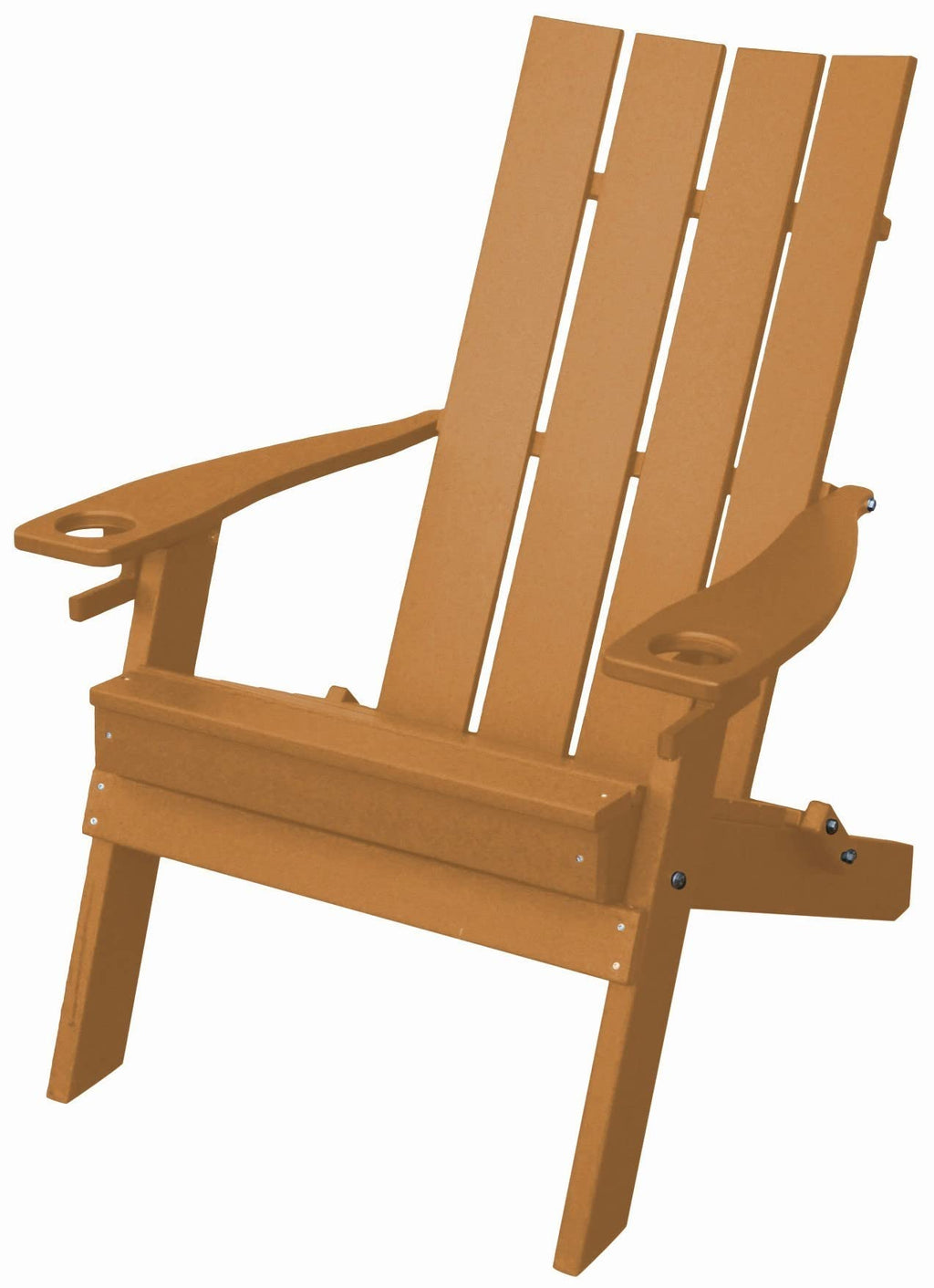 Folding Adirondack Chair with 2 Cupholders, Cedar S832
