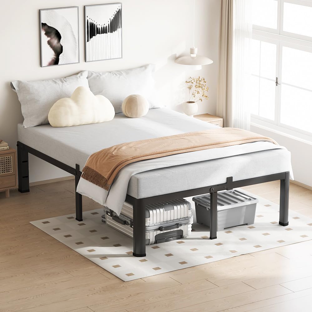 18 Inch Queen Bed Frame with Round Corners S230
