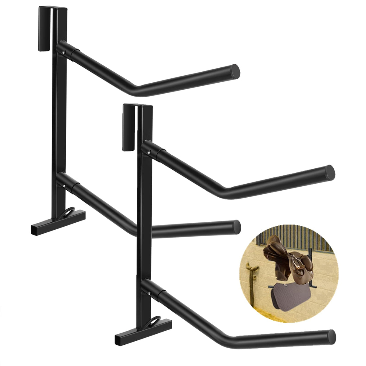 2 Pack Heavy Duty Portable Saddle Rack S463026