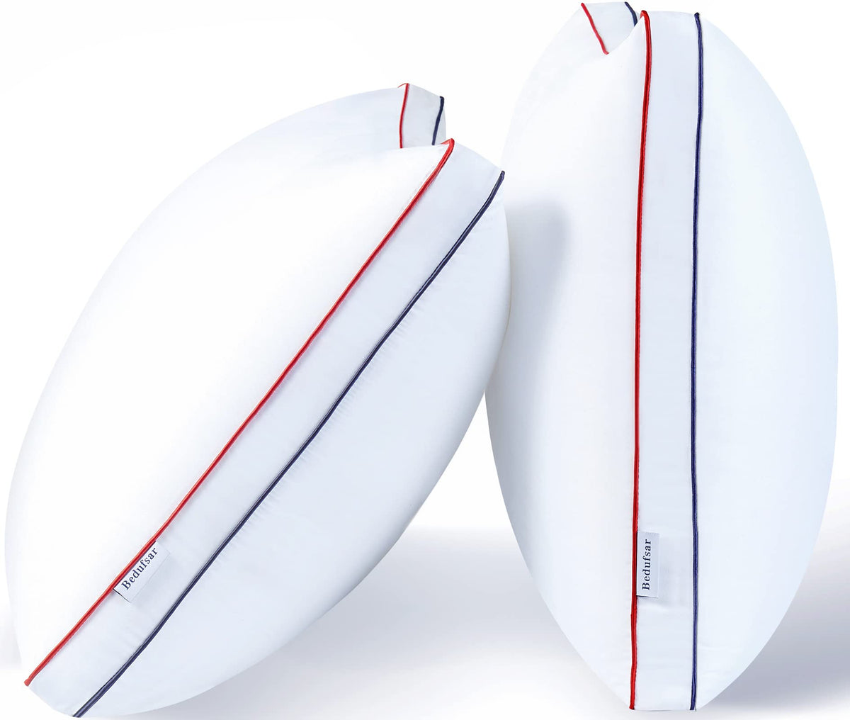 Queen Size Set of 2 Cooling Down Alternative Gusseted Pillows L173808