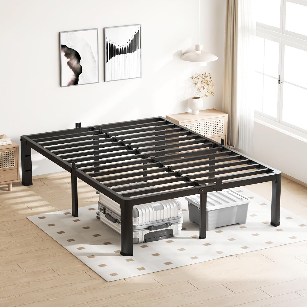 18 Inch Queen Bed Frame with Round Corners S230