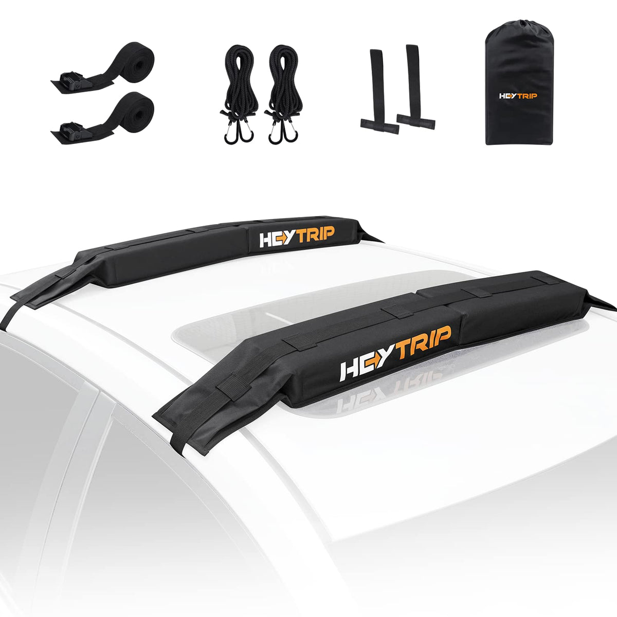 Soft Roof Rack Pads with Tie-Down Straps and Storage Bag N1863