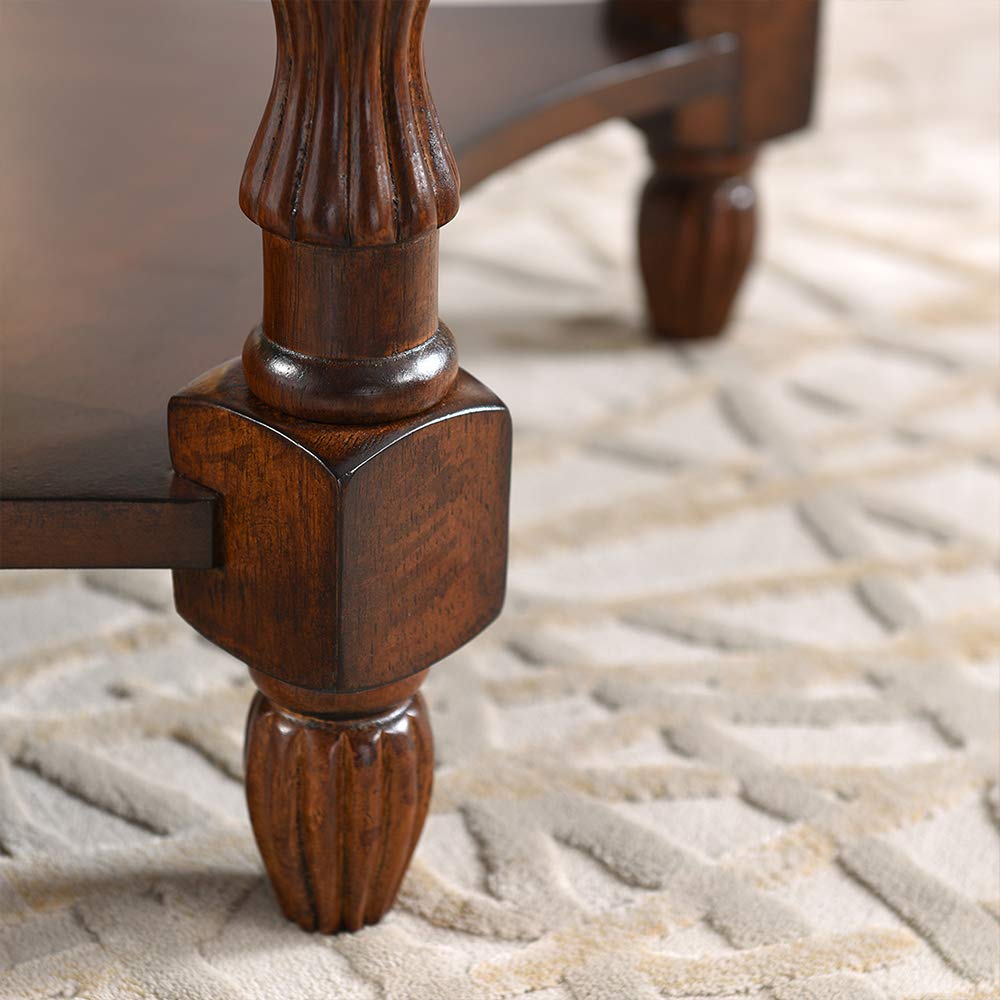 Wood Oval End Table with Glass Top U451