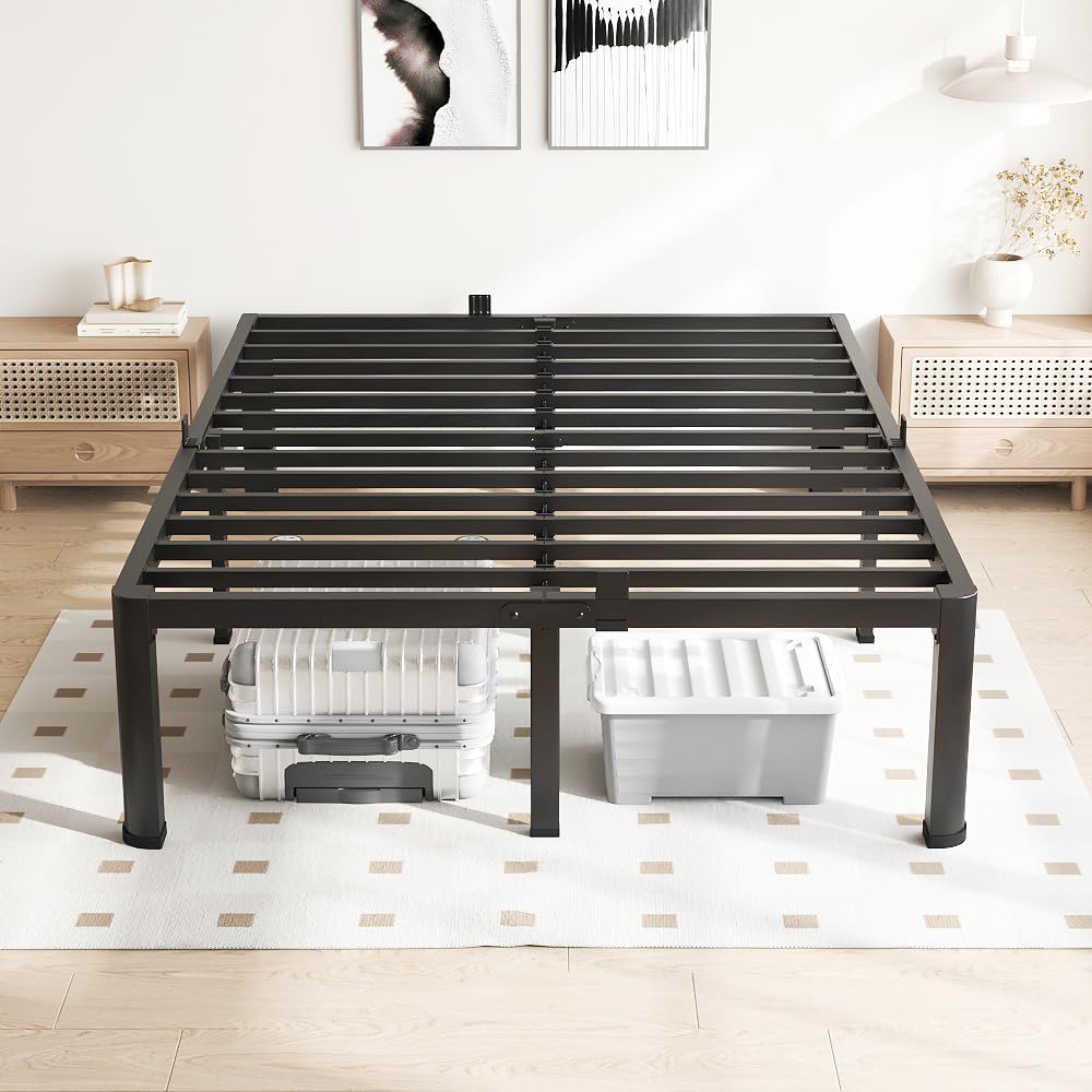 18 Inch Queen Bed Frame with Round Corners S230