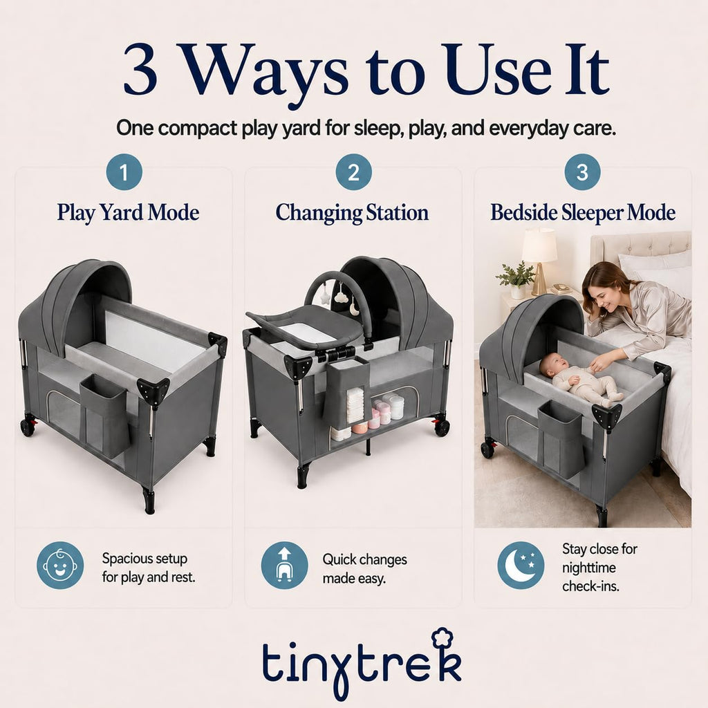 3-in-1 Baby Travel Playard with Changing Table Y301742