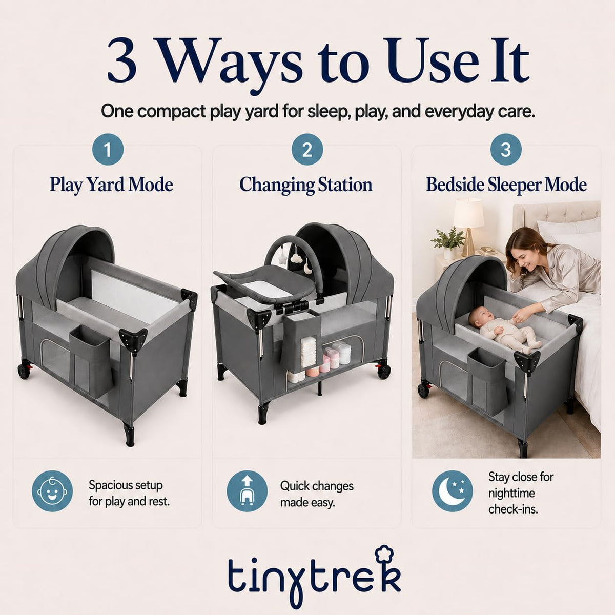 3-in-1 Baby Travel Playard with Changing Table Y301742