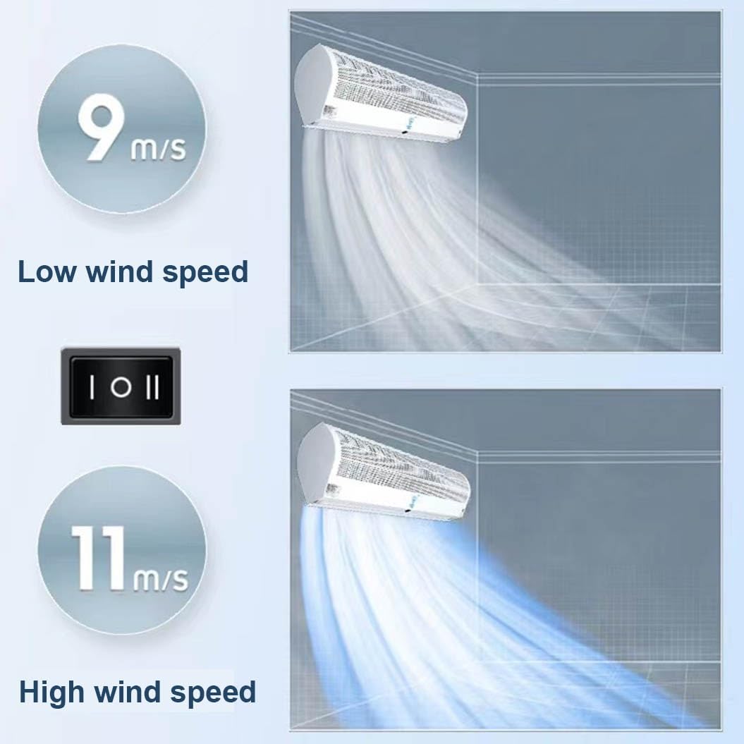 Wall-Mounted Air Curtain, 2 Speed Settings, 60cm D932215