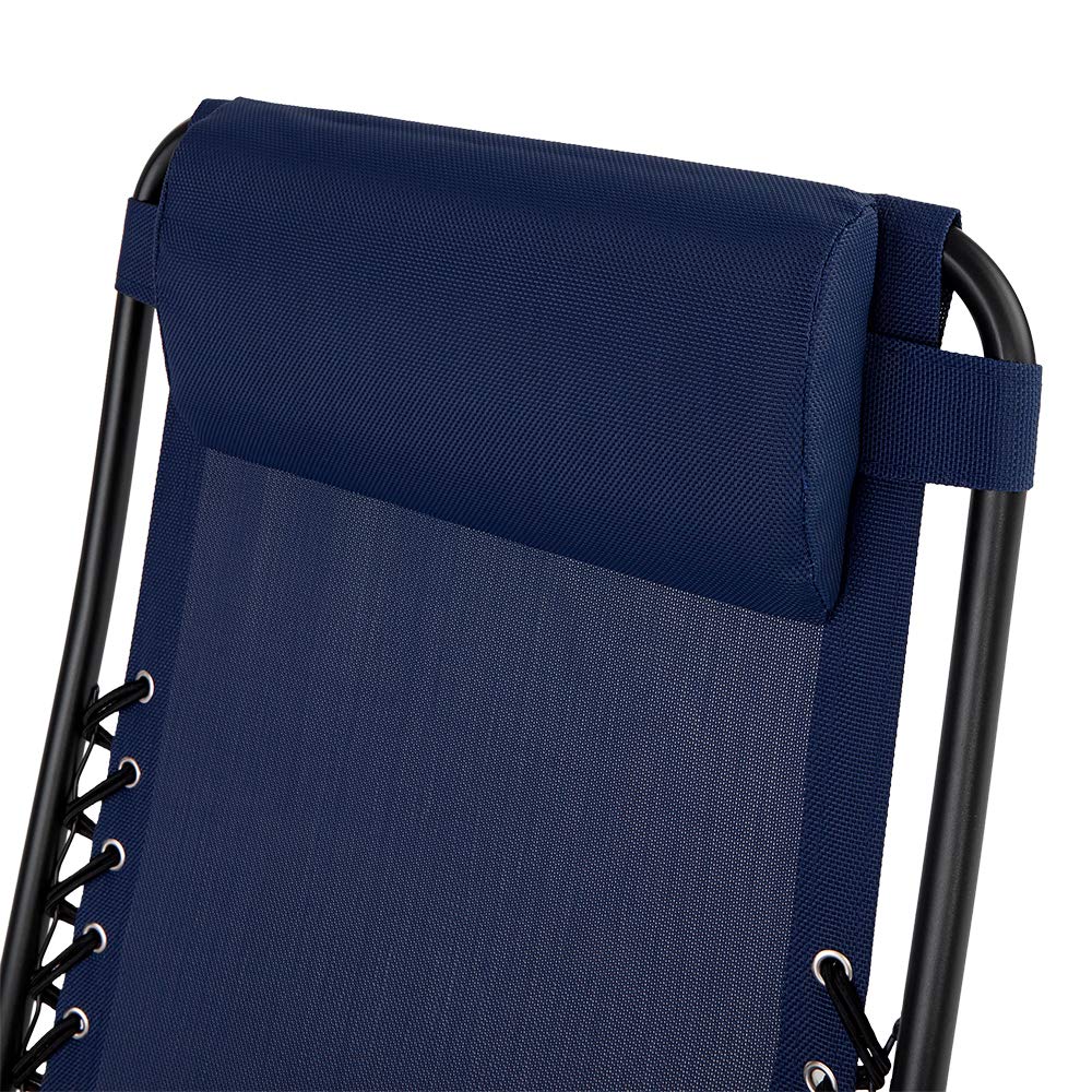 Blue 2 Pack Zero Gravity Folding Recliner Lounge Chair M8511