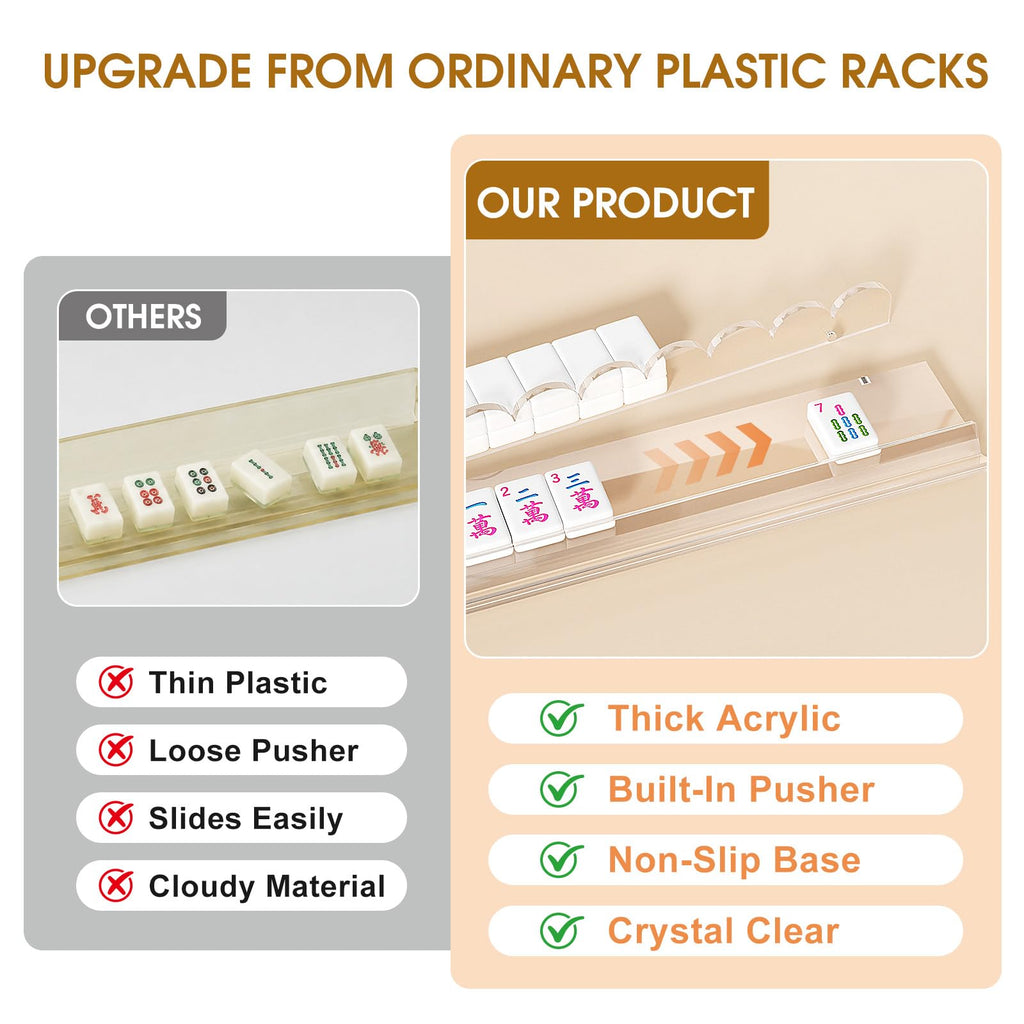 American Mahjong Racks with Magnetic Pushers B190