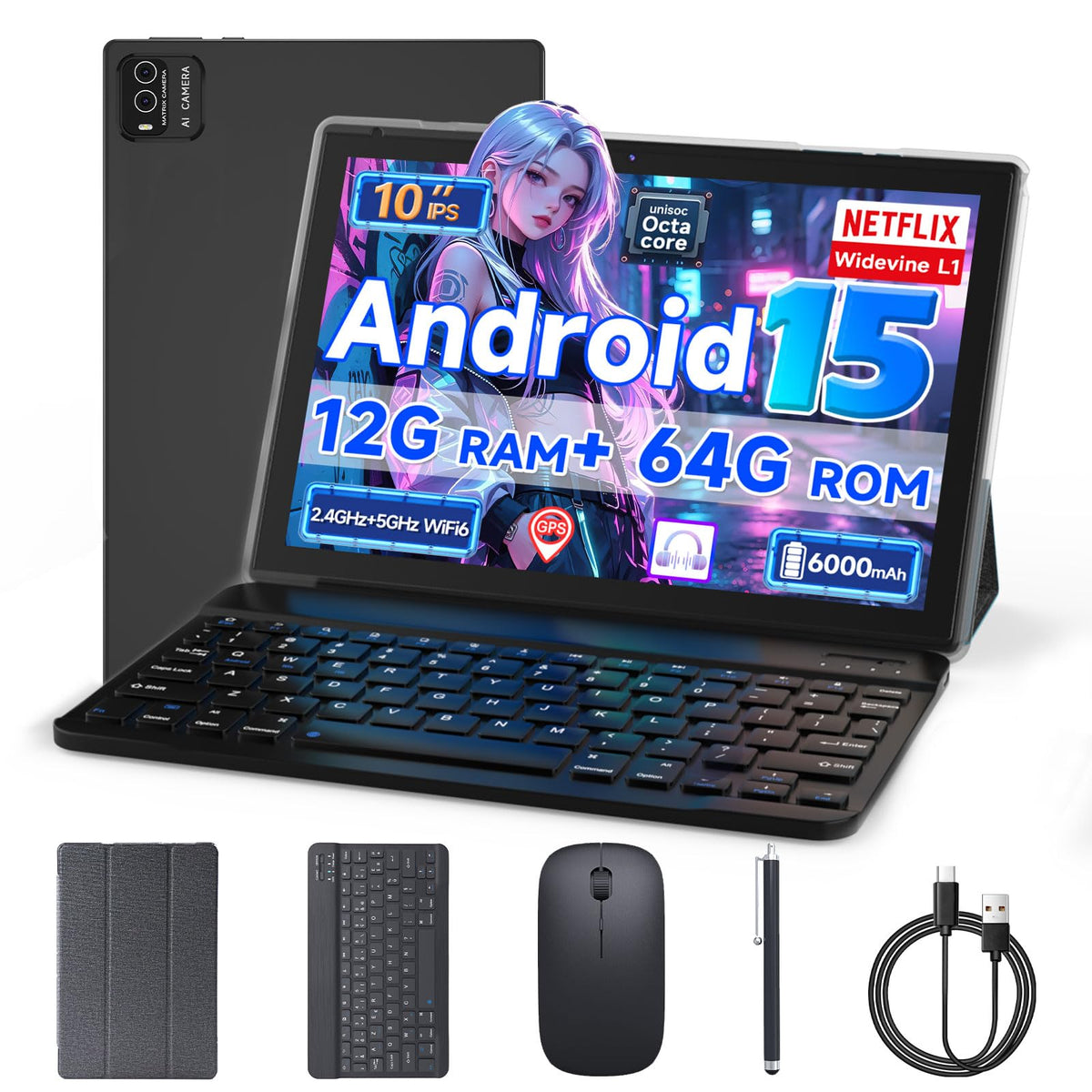10 inch Tablet with Keyboard W508