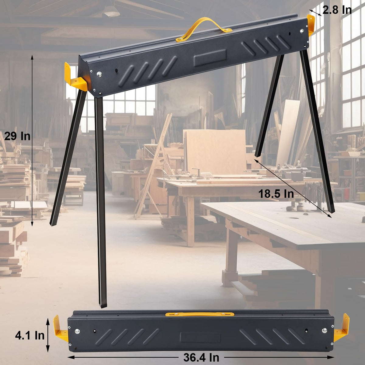 2 Pack Heavy Duty Folding Saw Horses Table T613