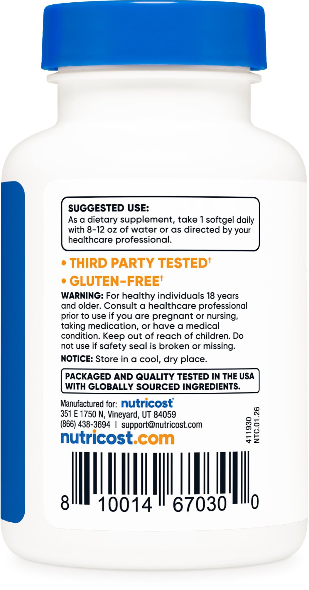 Zeaxanthin with Lutein 20mg 120 Softgels J711562