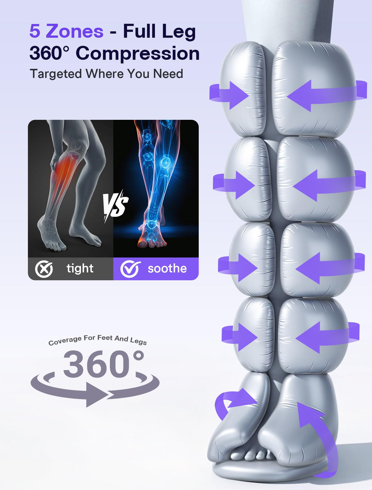 Leg Compression Massager with Heat F859