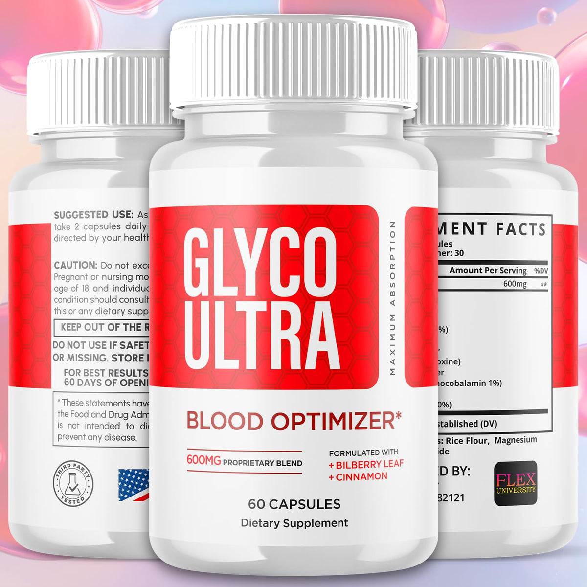 3 Pack 180 Capsules Supplement V1687