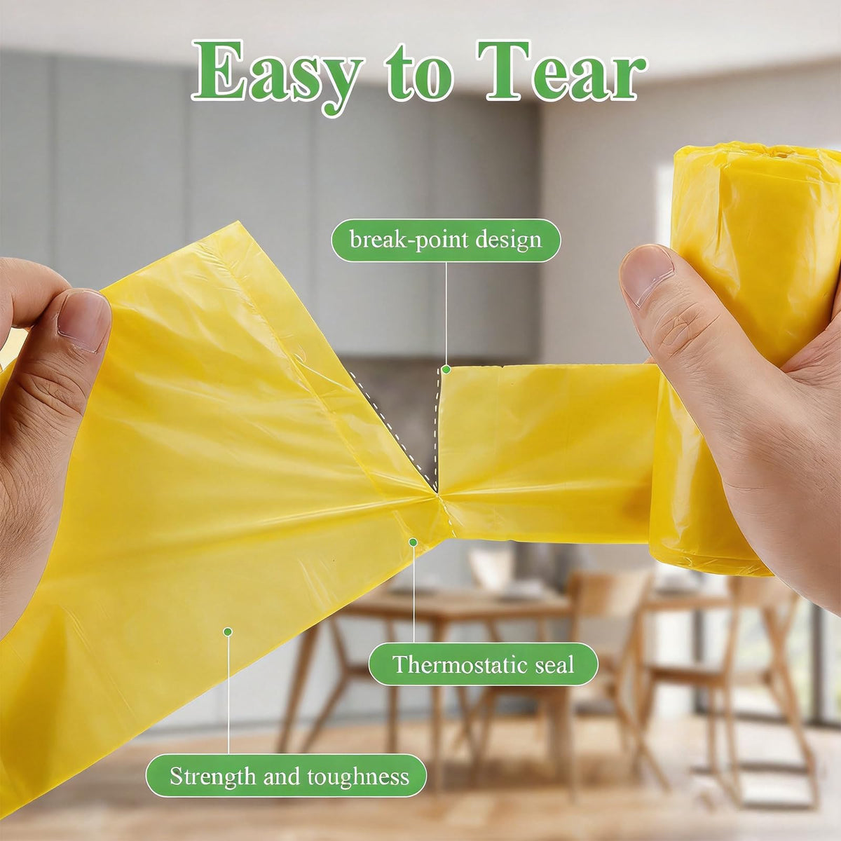 3 Gallon Biodegradable Unscented Trash Bags 100 Count Q8834