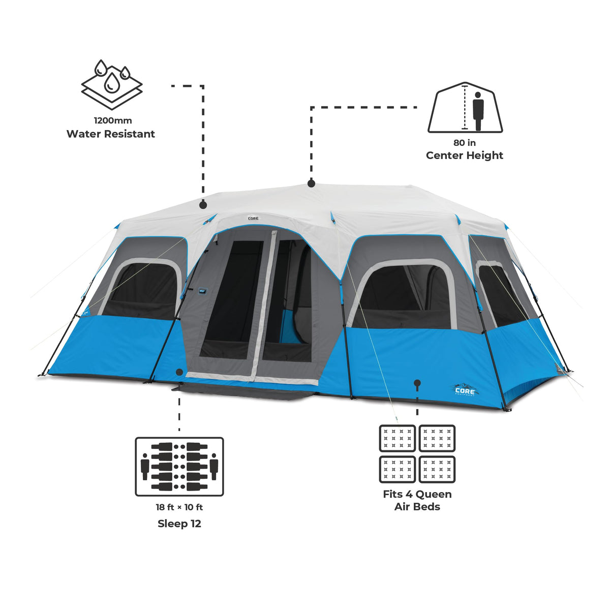 Instant Cabin Tents with LED Lights I859