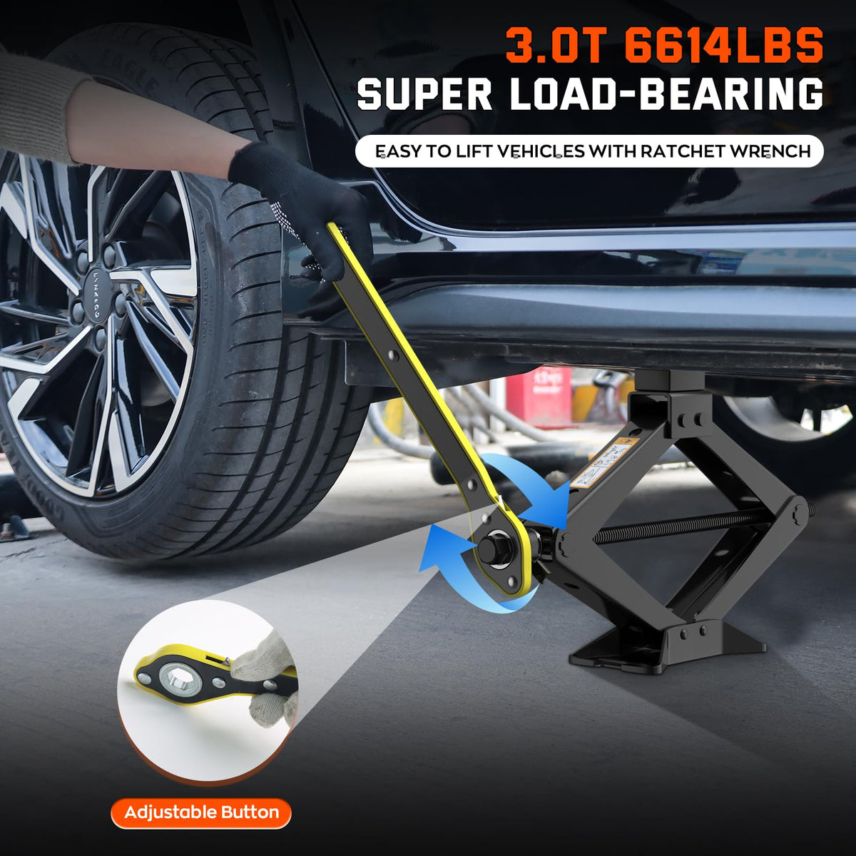 3 Ton Portable Scissor Jack I9355