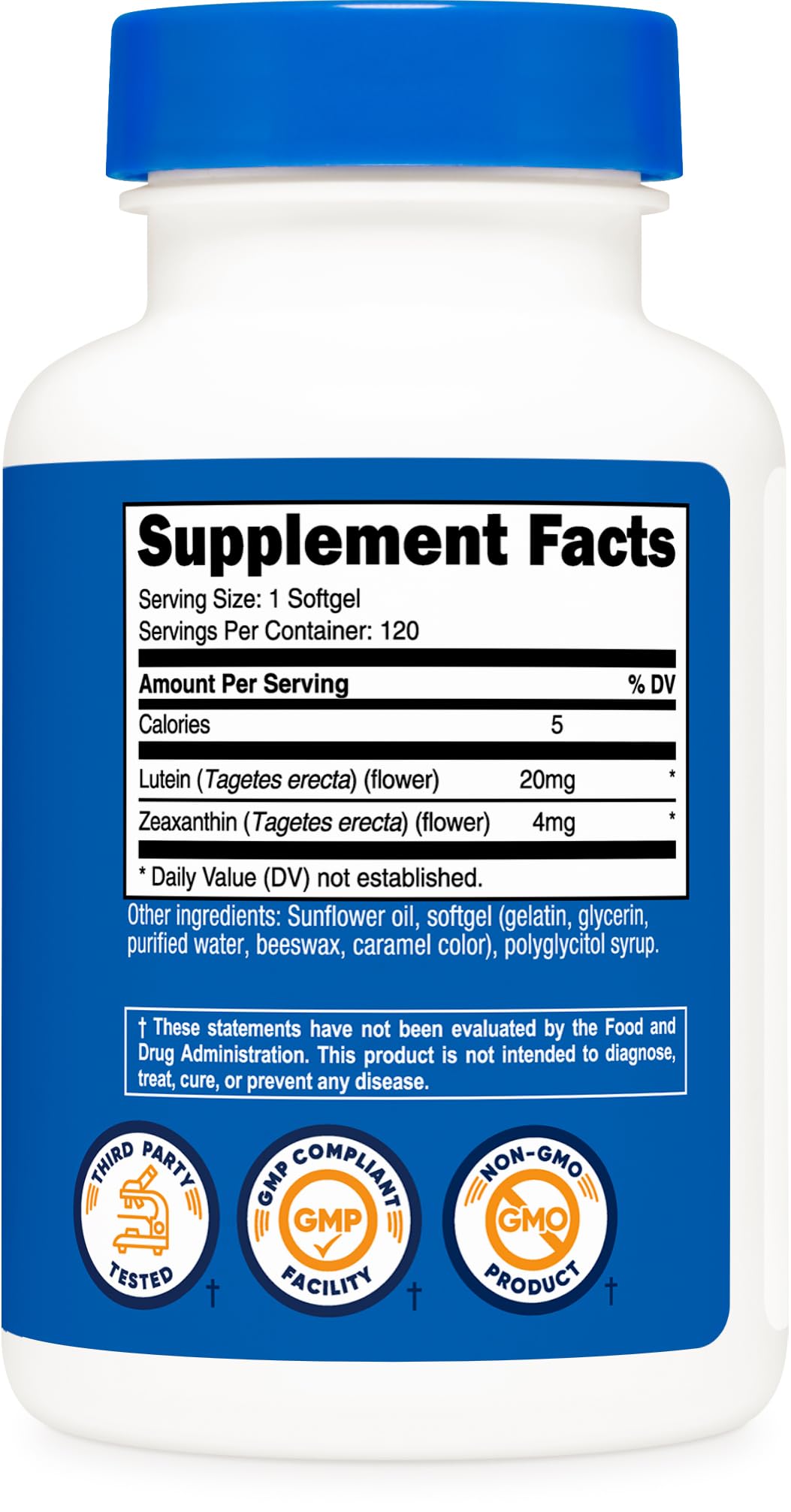 Zeaxanthin with Lutein 20mg 120 Softgels J711562