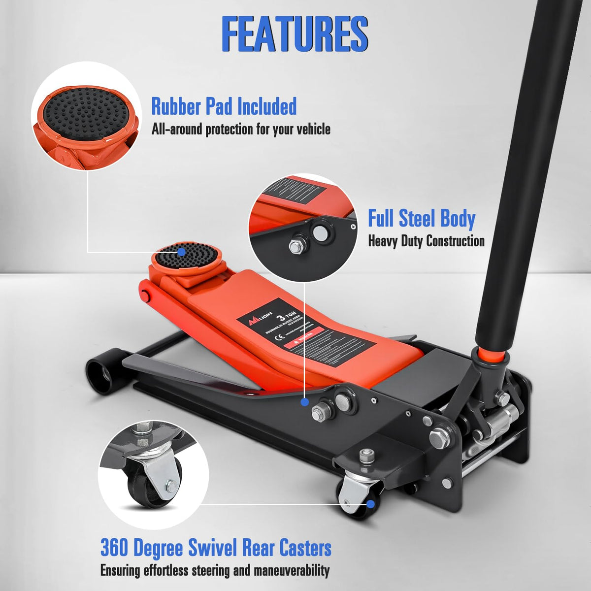 3 Ton Low Profile Hydraulic Floor Jack V436716
