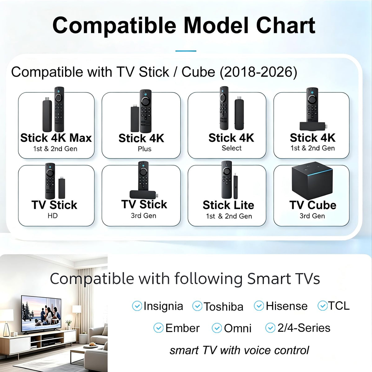 Replacement Remote for Smart TV W6784