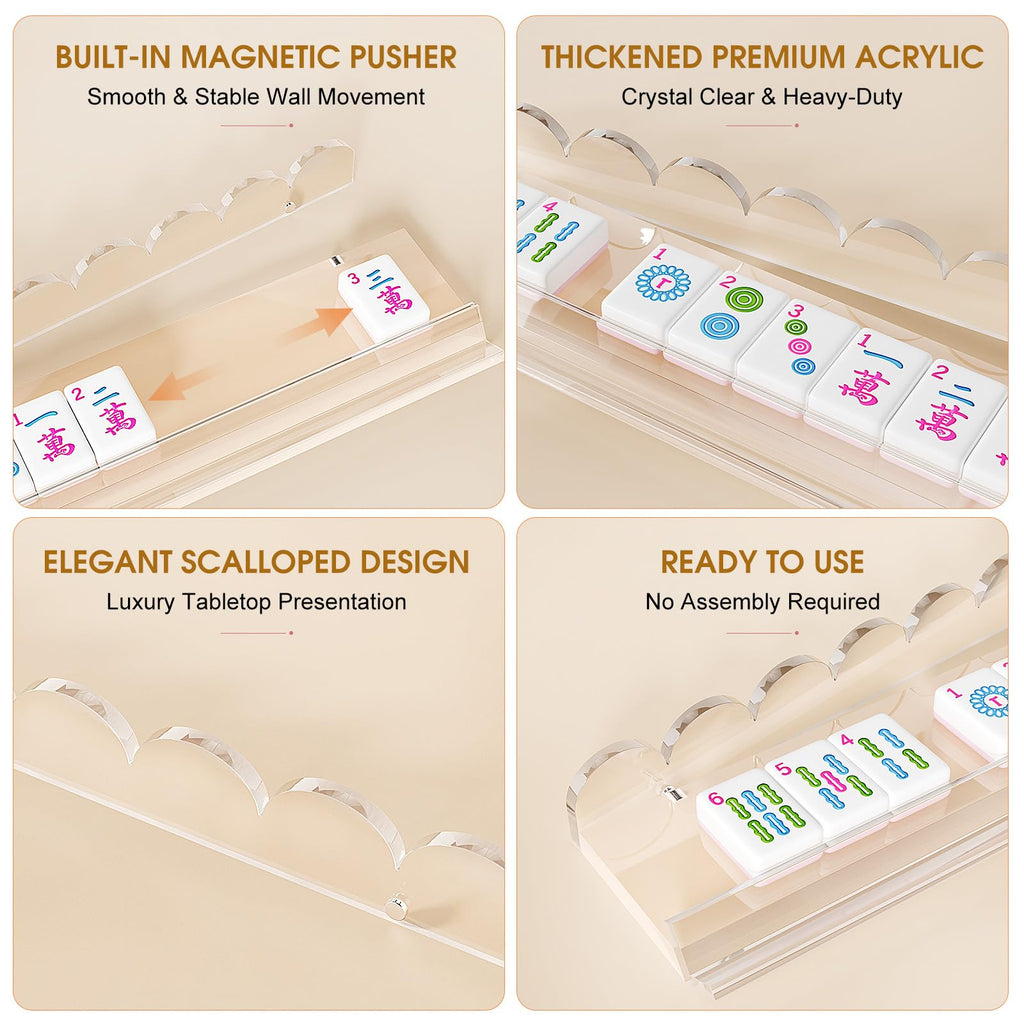 American Mahjong Racks with Magnetic Pushers B190