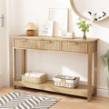 Fluted Console Table with Drawers Q85464