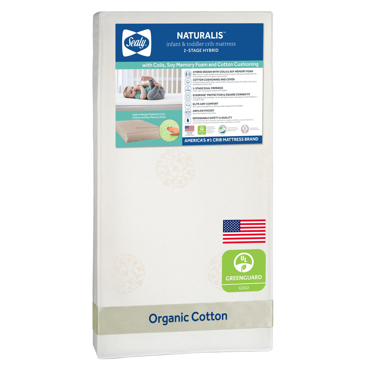 2 Stage Waterproof Crib Mattress Q8935