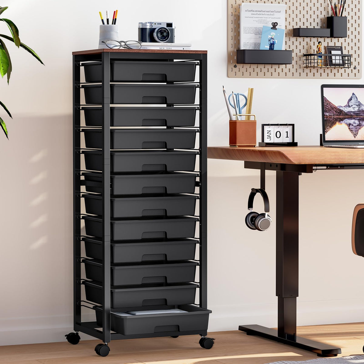 Rolling Cart with 12 Drawers V609