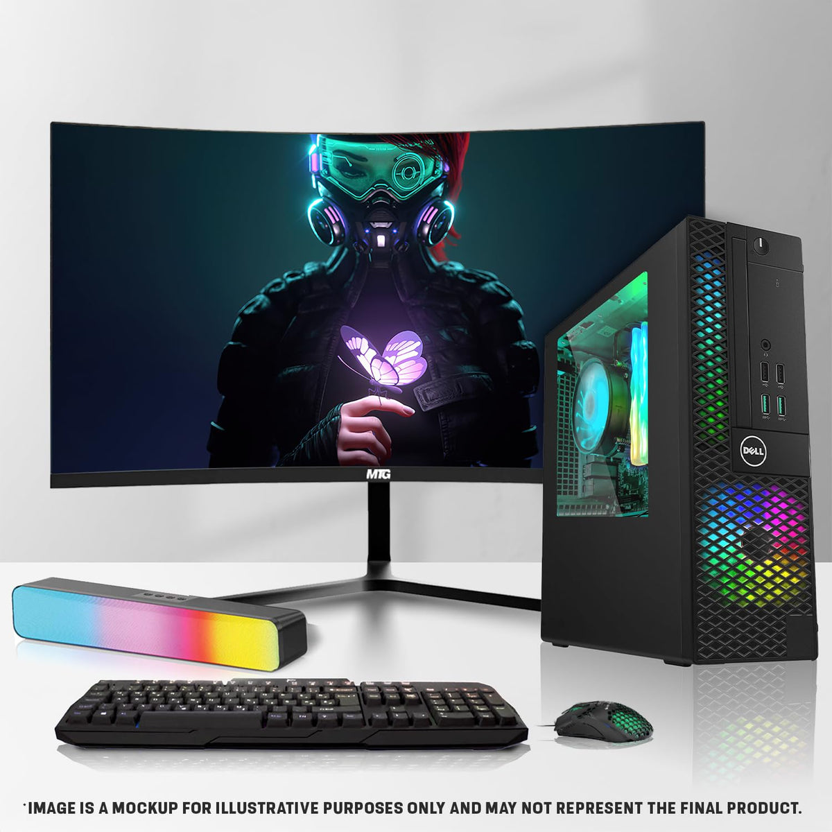 Intel Core i5 32GB RAM 2TB SSD Desktop PC with 24 Inch Curved Monitor C221