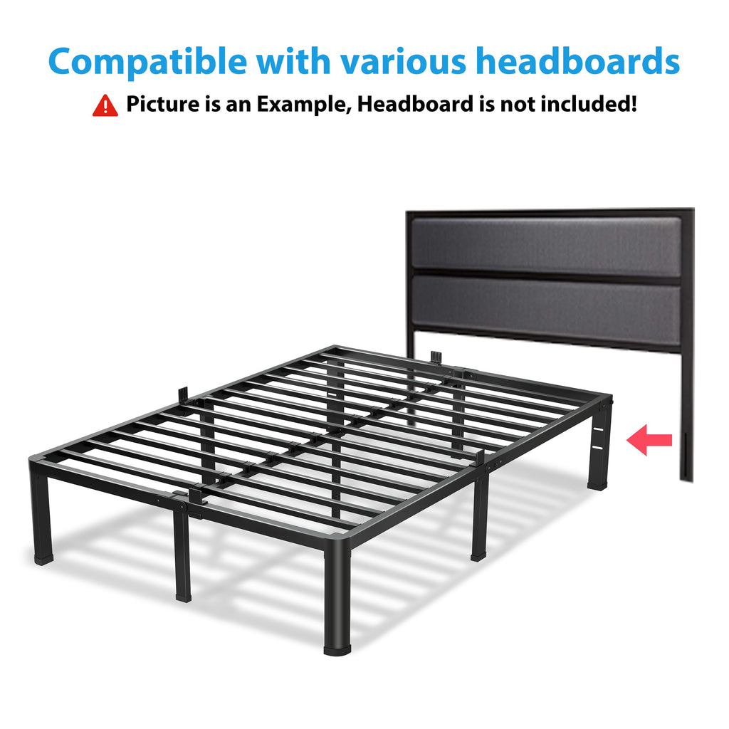18 Inch Queen Bed Frame with Round Corners S230