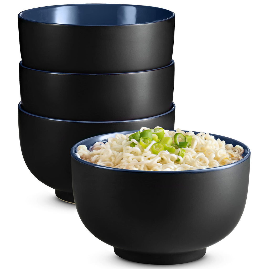 Ceramic Japanese Noodle Bowl Set, 34 oz, Set of 4 X877958