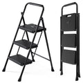 3 Step Ladder 500lbs Capacity Foldable Step Stool H55065