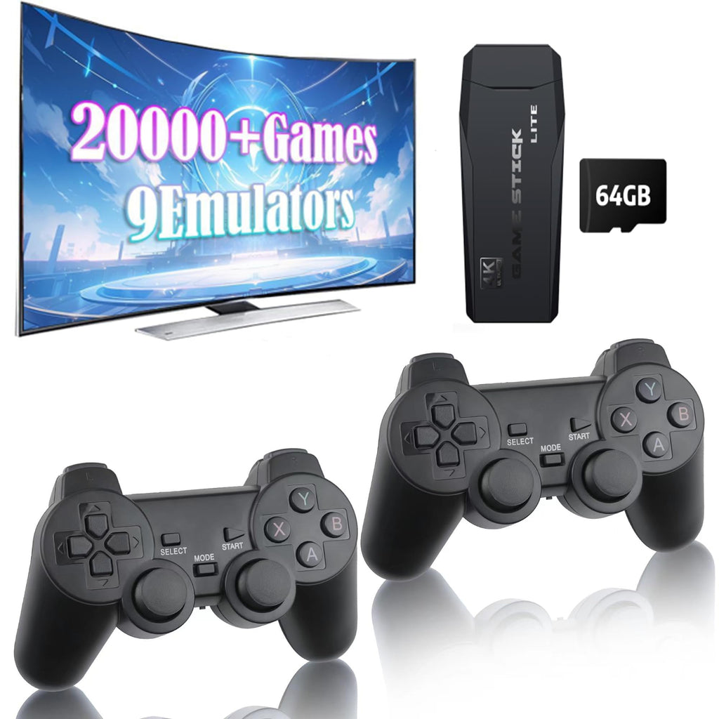 Retro Game Console 4K HDMI 15 Classic Emulators Dual 2.4G Wireless Controllers U10678